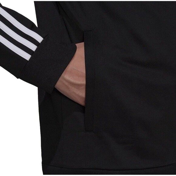 Mens Adidas 3 Stipe Tricot Track Jacket Black Size Medium M New With Tags - Picture 4 of 6